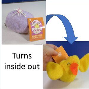 Heartline 1985 Egg to Chick Inside out Push Toy Spring Easter